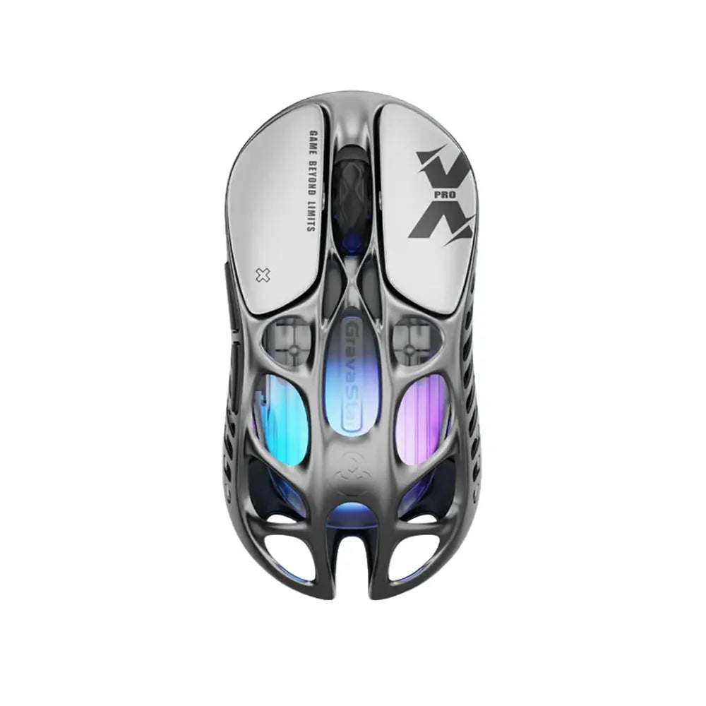 Chuột chơi game không dây GravaStar Mercury X Pro Interstellar Silver