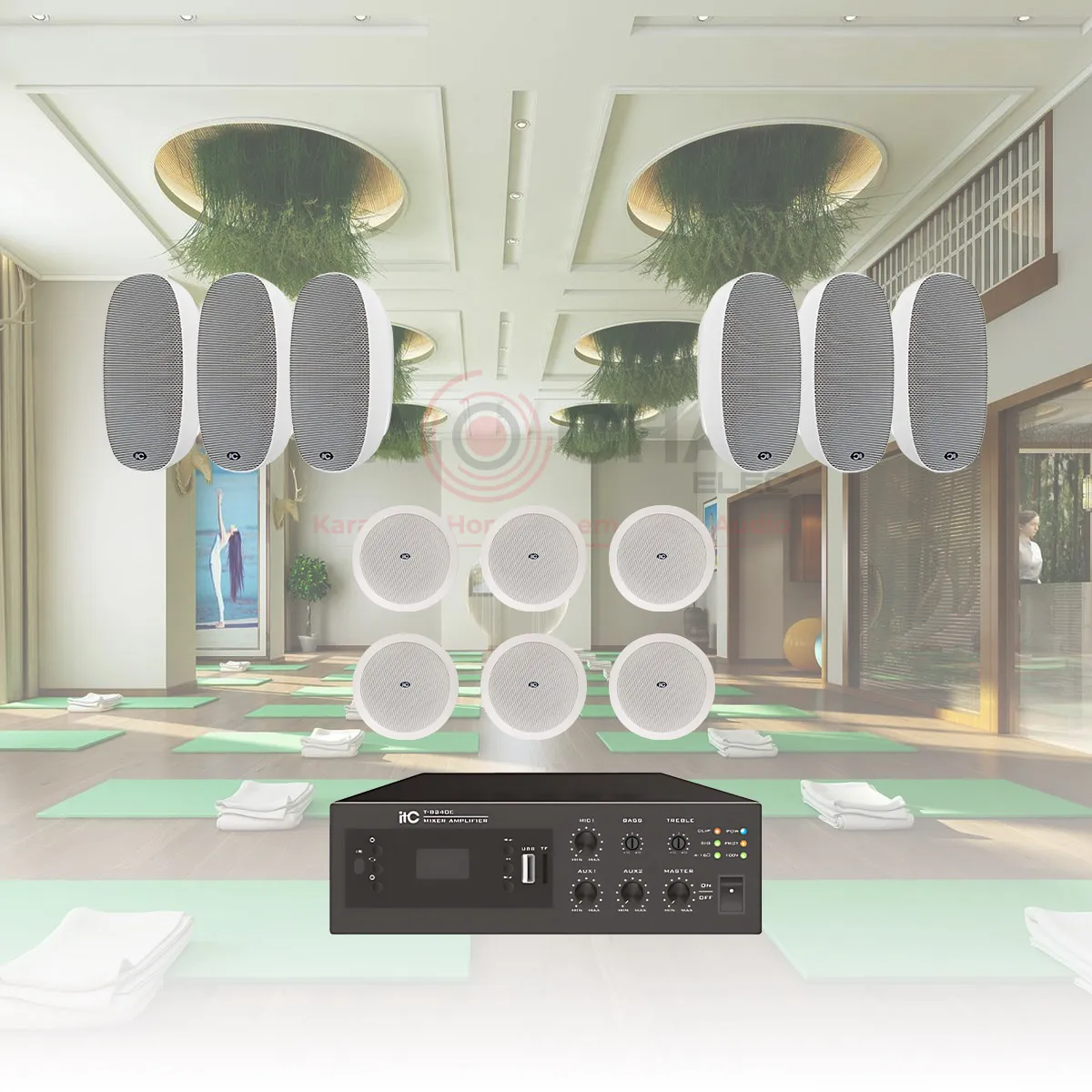 Ảnh minh họa Combo âm thanh lớp học YOGA chuyên nghiệp 100-200m2 1