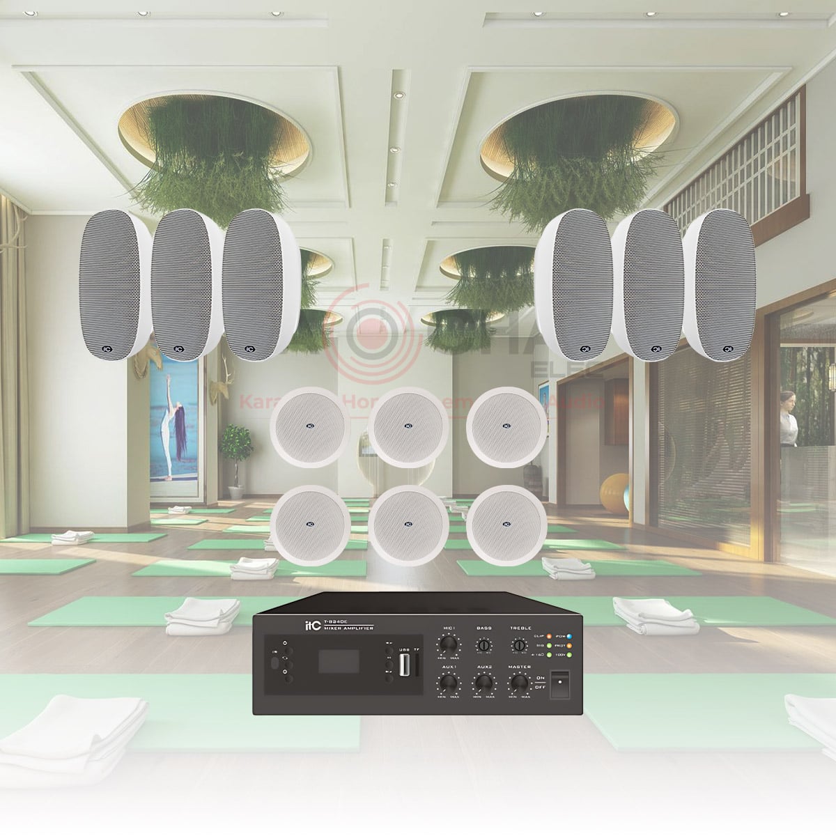 Combo âm thanh lớp học YOGA chuyên nghiệp 100-200m2