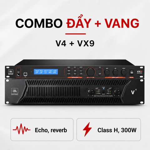 Combo đẩy vang KM25 (JBL V4 + JBL VX9)