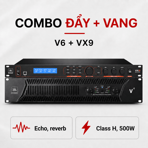 Combo đẩy vang KM26 (JBL V6 + JBL VX9)