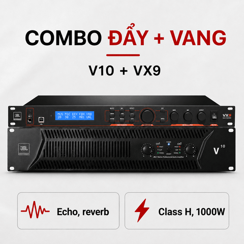 Combo đẩy vang KM28 (JBL V10 + JBL VX9)