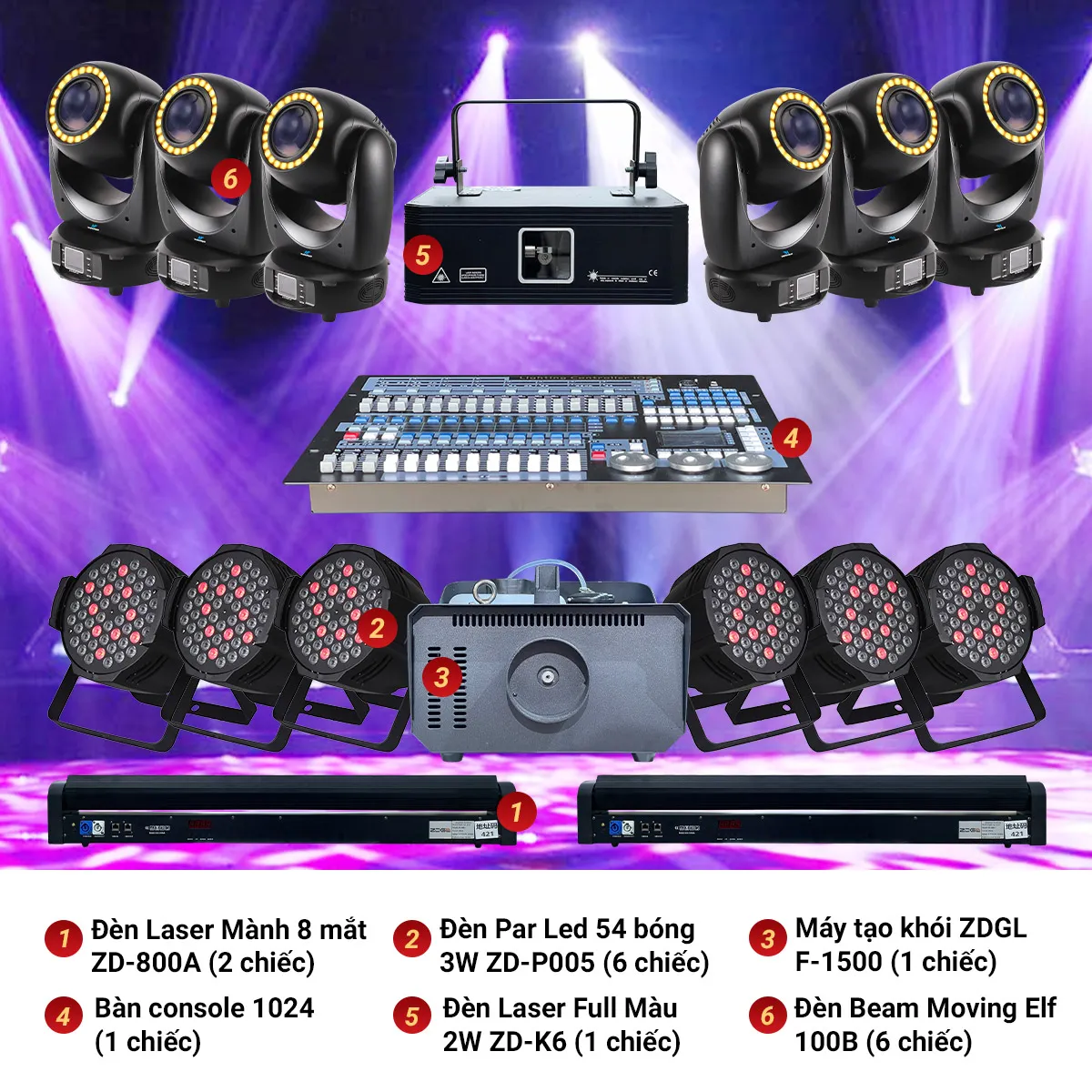 Ảnh minh họa Combo Đèn Ánh Sáng KTV, Bar, Pub, Lounge 09 2