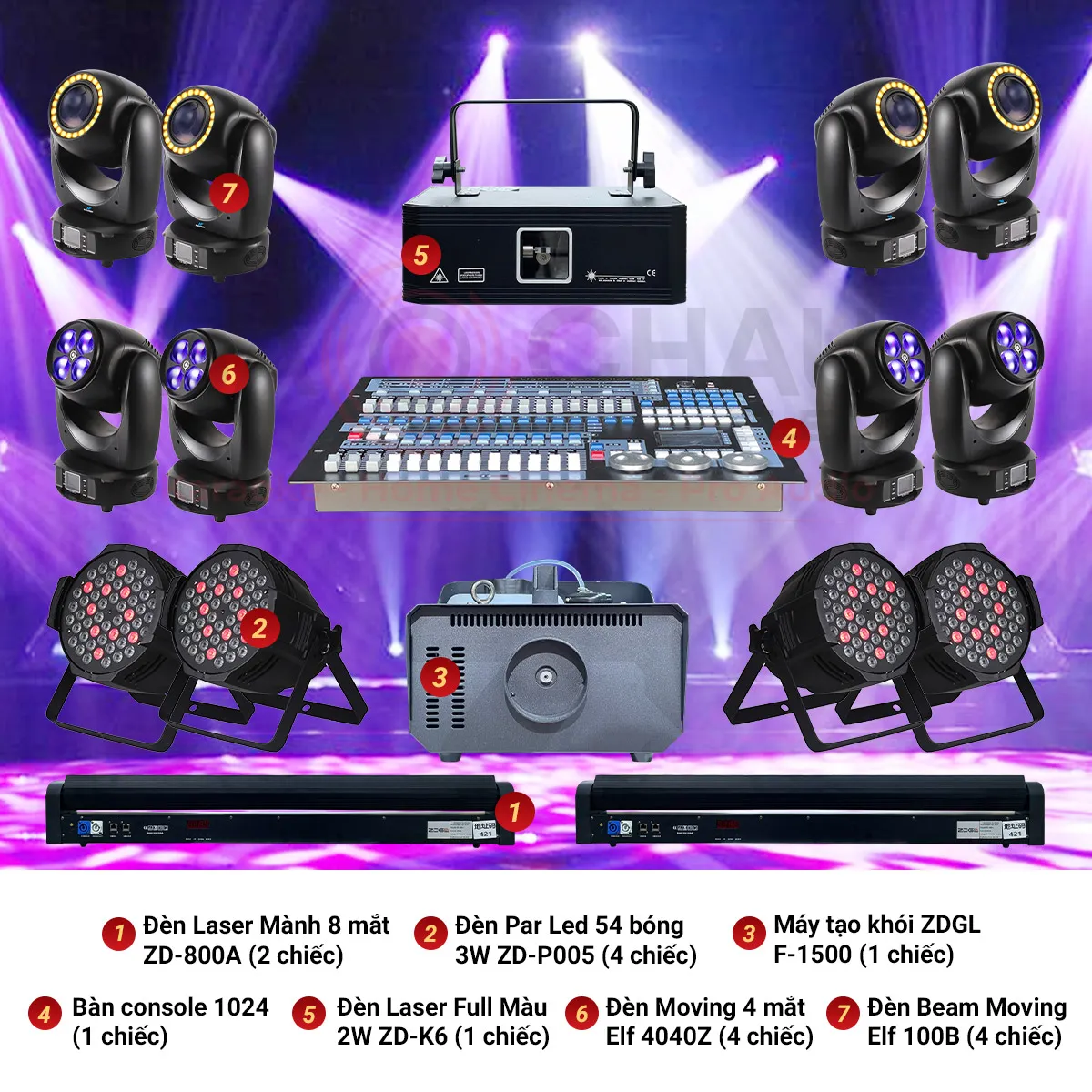 Ảnh minh họa Combo Đèn Ánh Sáng KTV, Bar, Pub, Lounge 10 2