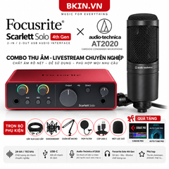  Combo Focusrite Solo Gen 4 Mic At2020 Chính Hãng. 