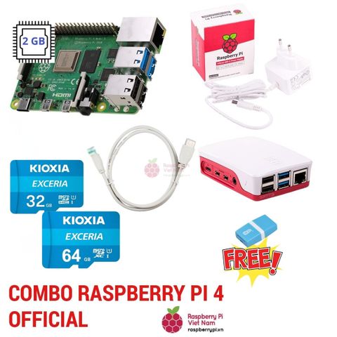 Combo Raspberry Pi 4 Official