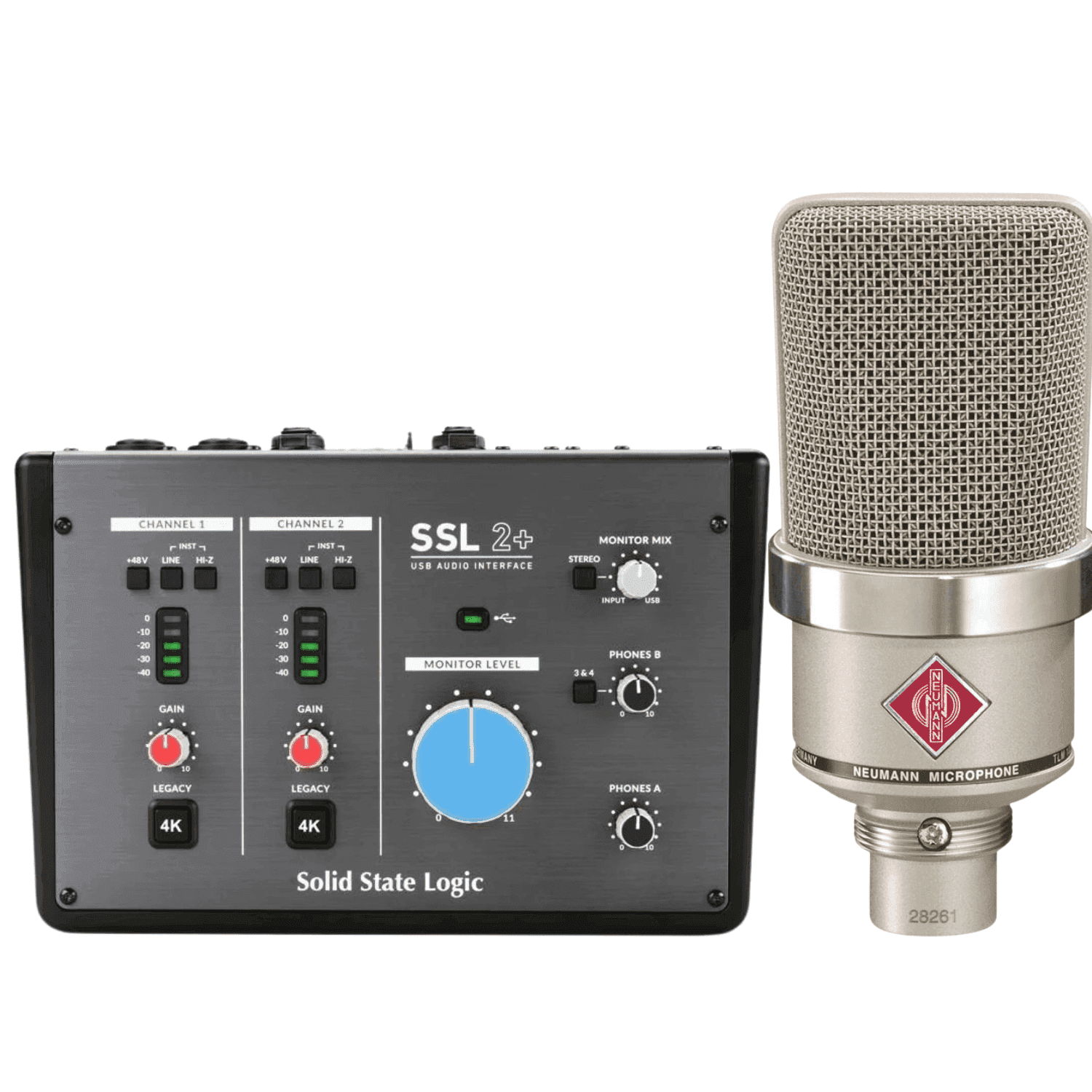 Ảnh minh họa Combo Thu Âm SSL 2+ và Mic TLM 102 Neumann 1