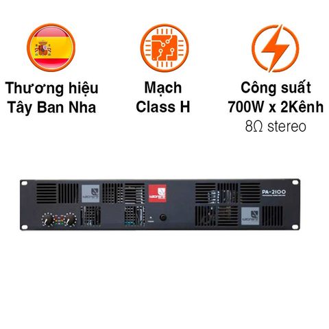 Công Suất Tecnare PA-2100, 700W x2 Kênh