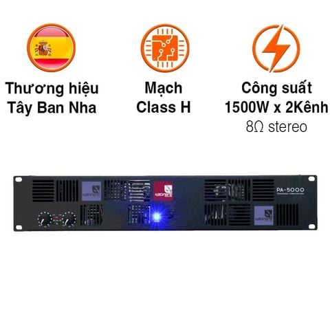 Công Suất Tecnare PA-5000, 1500W x2 Kênh