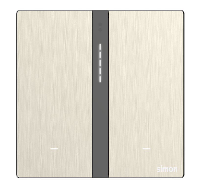 Module công tắc bối cảnh đôi Simon M7 Smart (Metal Gold) 66E8006MTY-2C Màu vàng