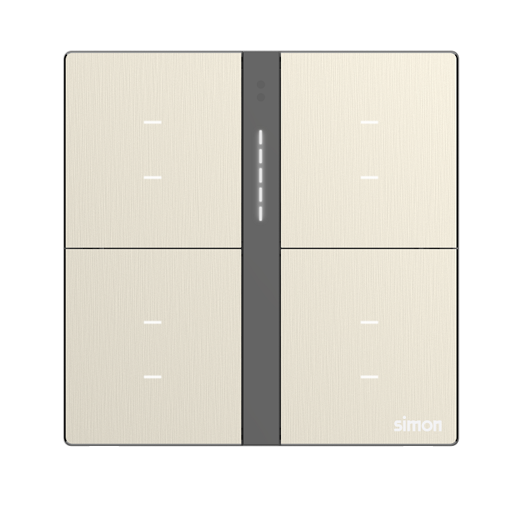 Module công tắc bối cảnh tám Simon M7 Smart (Metal Gold) 66E8025MTY-2C Màu vàng