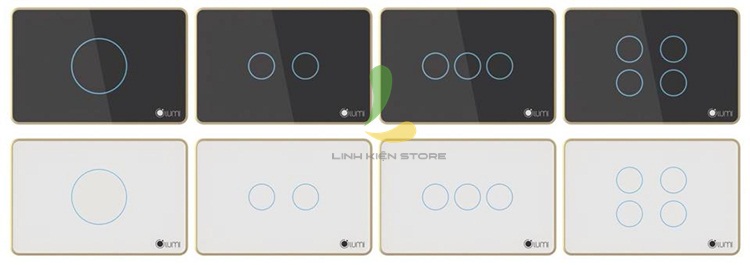 Ảnh minh họa Công tắc cảm ứng Lumi LM-SG viền vàng 2