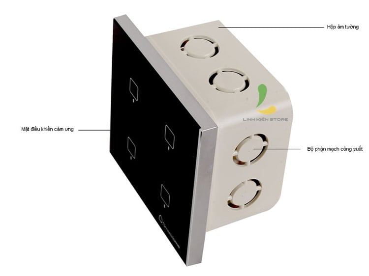 Ảnh minh họa Công tắc điện 4 kênh SH-CT4W-T3 2