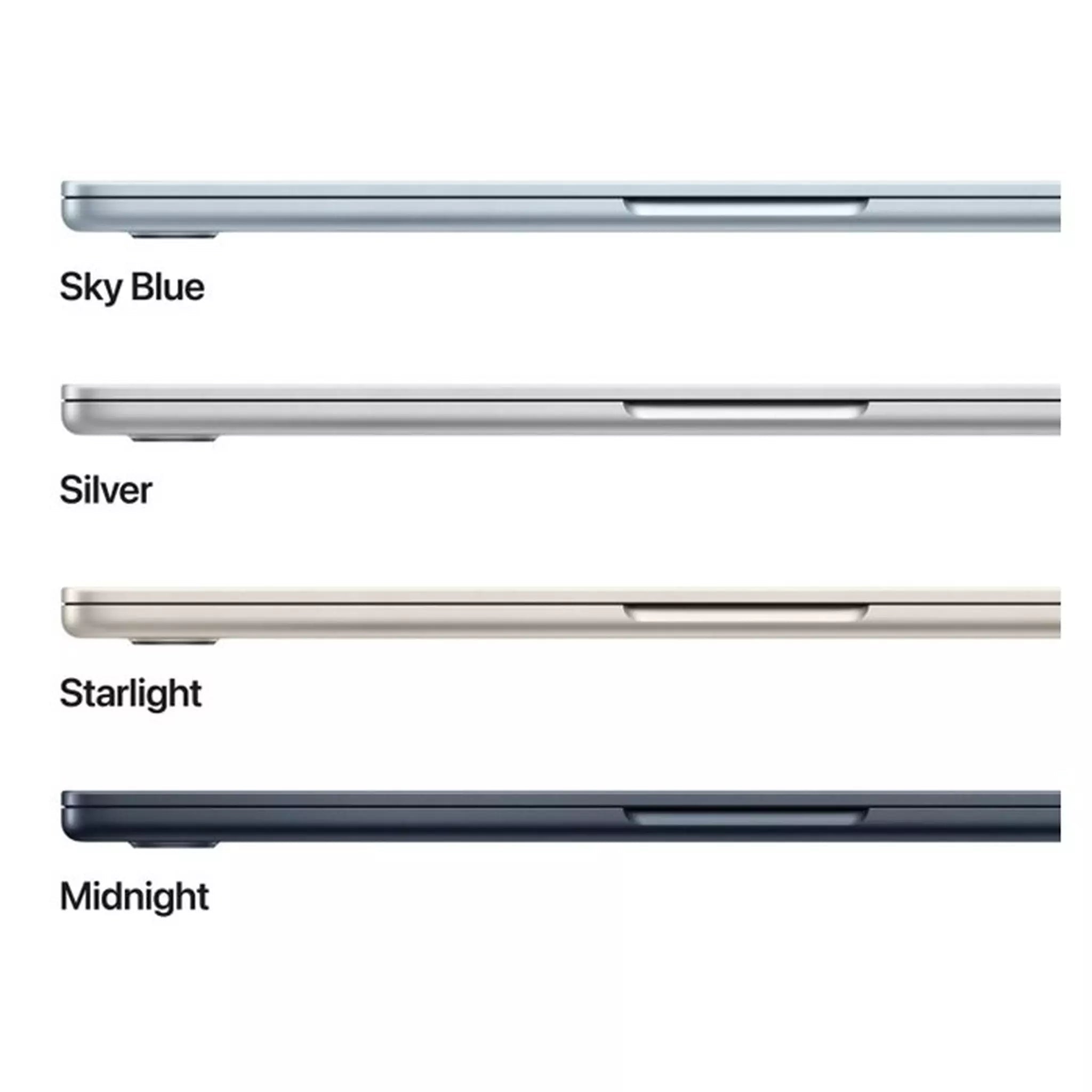 Ảnh minh họa Apple MacBook Air - 13.6" / M4 / 10-Core CPU / 10-Core GPU / 16-Core Neural Engine / 24GB RAM / 512GB SSD / Ả Rập/Anh / Xanh thiên thanh / 1YW 3