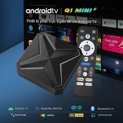 Android TV Box Enybox Q1mini+ – Giải trí nhỏ gọn với Android 14