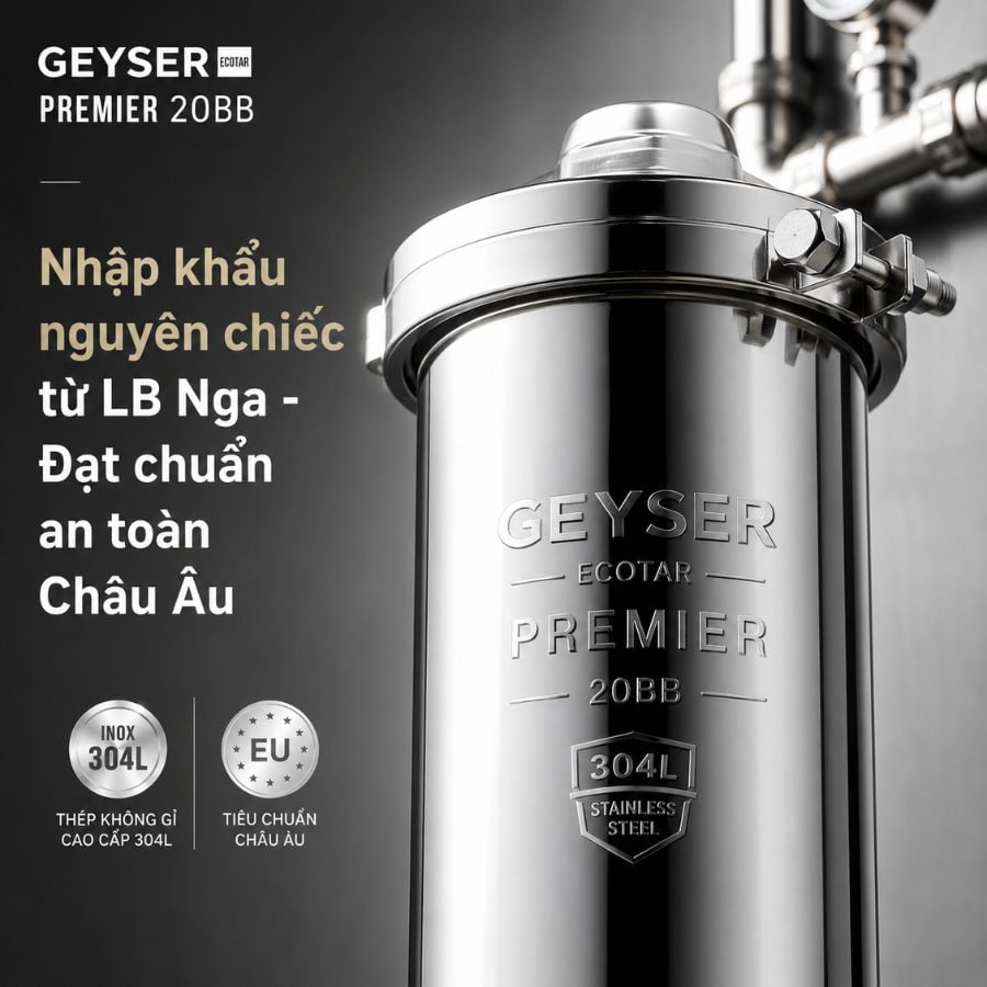 Ảnh minh họa Cột lọc nước tắm sinh hoạt Geyser Ecotar Premier 20BB 2