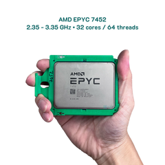  CPU AMD EPYC 7452 - 32 Cores / 64 Threads - 2.35 - 3.35 GHz 