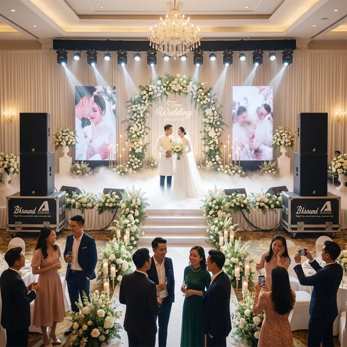 Ảnh minh họa Dàn loa hỏa tiễn hội trường, sân khấu Actpro B30 +T24N (2 full Array bass đôi 30 + 2 sub hơi Bass đôi 40, QD4.13...) 3