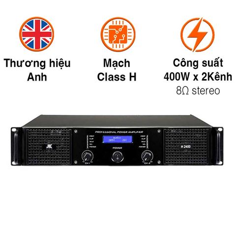 Cục công suất JKAudio H2400, 400W x 2 Kênh, Class H