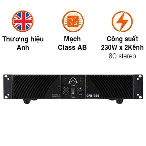 Cục công suất Wharfedale CPD1000, 230W x 2 Kênh