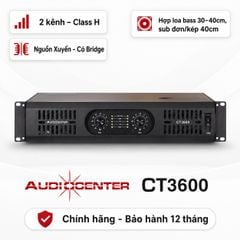  Cục đẩy 2 kênh Audiocenter CT3600 (1200W, class H, có Bridge) 