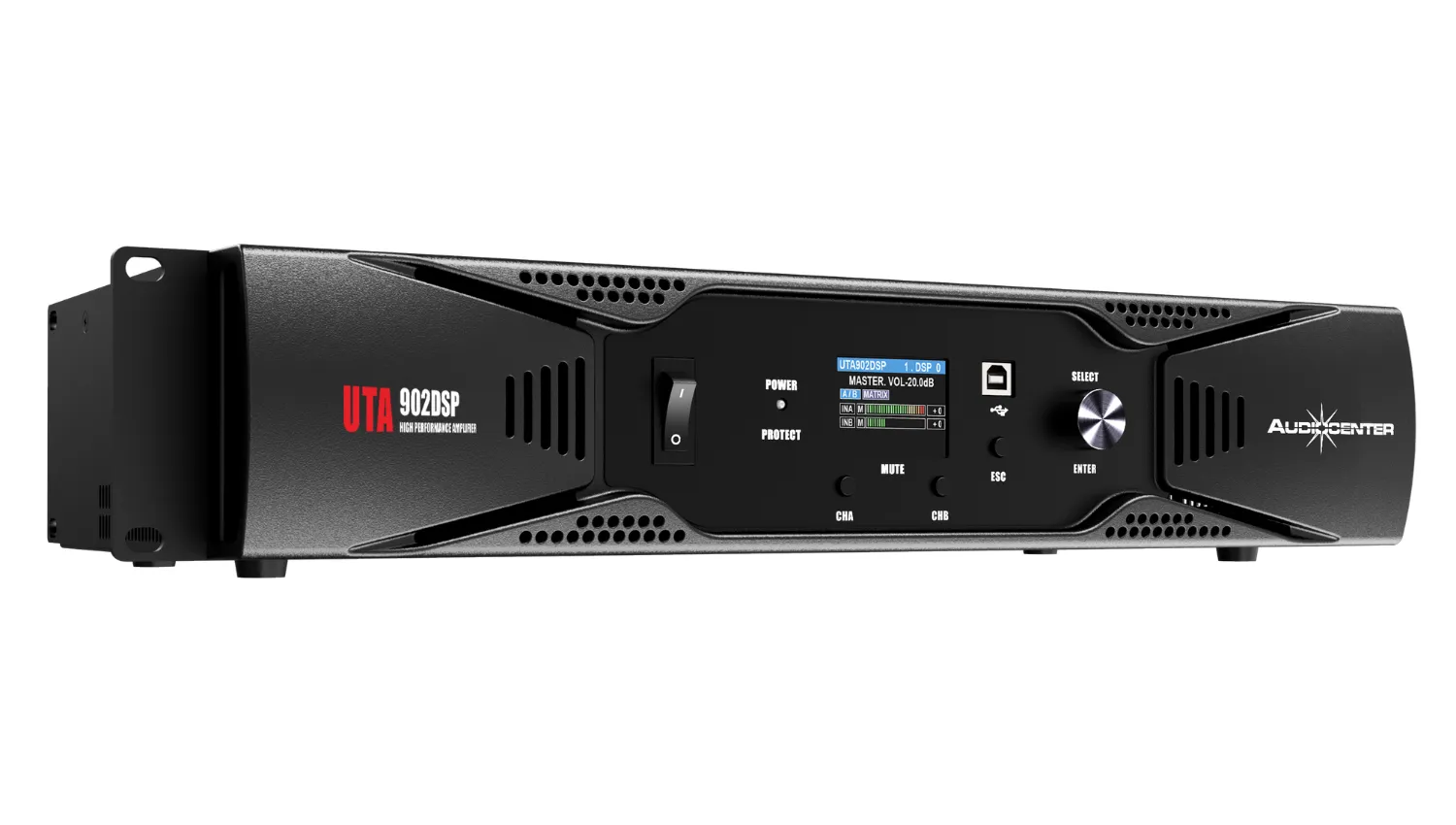 Ảnh minh họa Cục đẩy 2 kênh Audiocenter UTA902DSP (500W, class D, có Bridge) 2