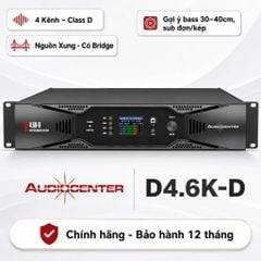  Cục đẩy 4 kênh Audiocenter D4.6K-D (Dante, Class D, Có Bridge) 