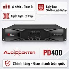  Cục Đẩy 4 Kênh Audiocenter PD400 (400W 8ohm Stereo, Có Bridge) 