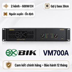  Cục đẩy công suất 2 kênh BIK VM700A (New 2026, 600W/CH) 