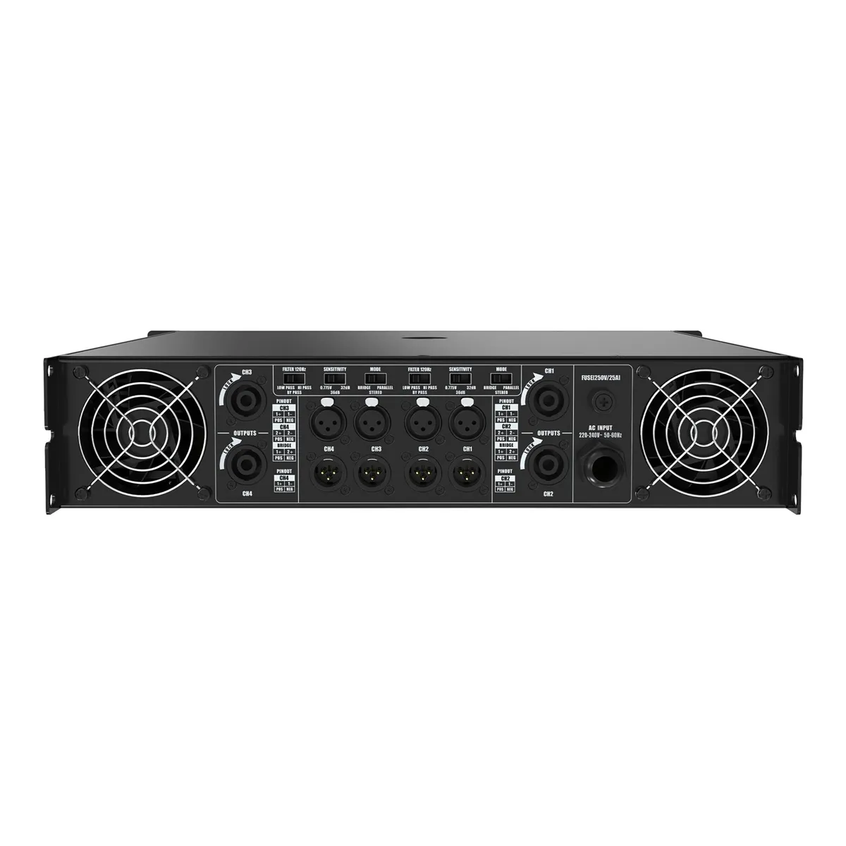 Ảnh minh họa Cục đẩy công suất Audiocenter PD1000 (4 kênh, 1000W, Class H) 3