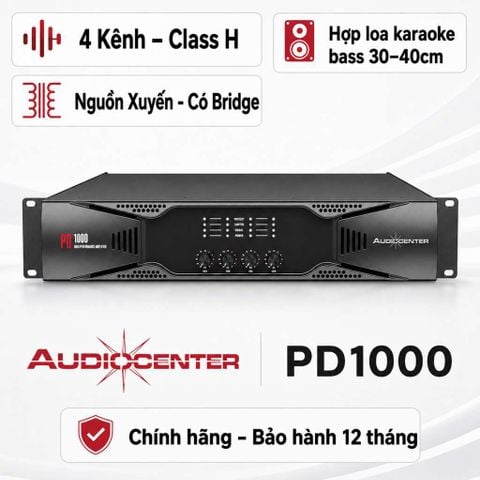 Cục đẩy công suất Audiocenter PD1000 (4 kênh, 1000W, Class H)