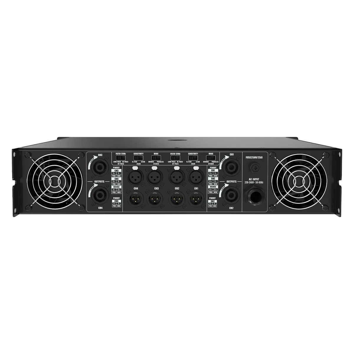 Ảnh minh họa Cục đẩy công suất Audiocenter PD800 (4 kênh, 800W, Class H) 3
