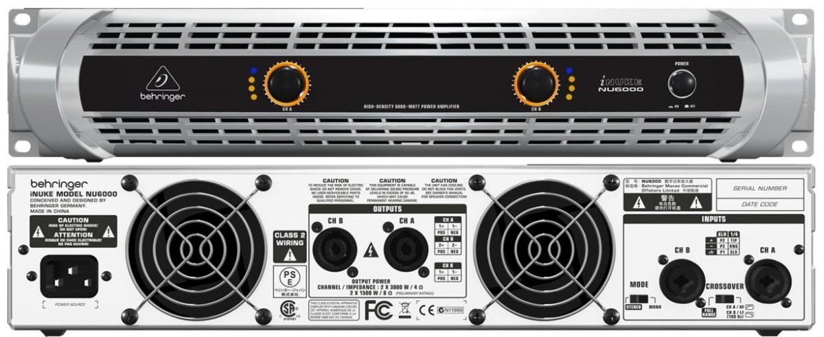Ảnh minh họa Cục đẩy công suất Behringer NU6000 2