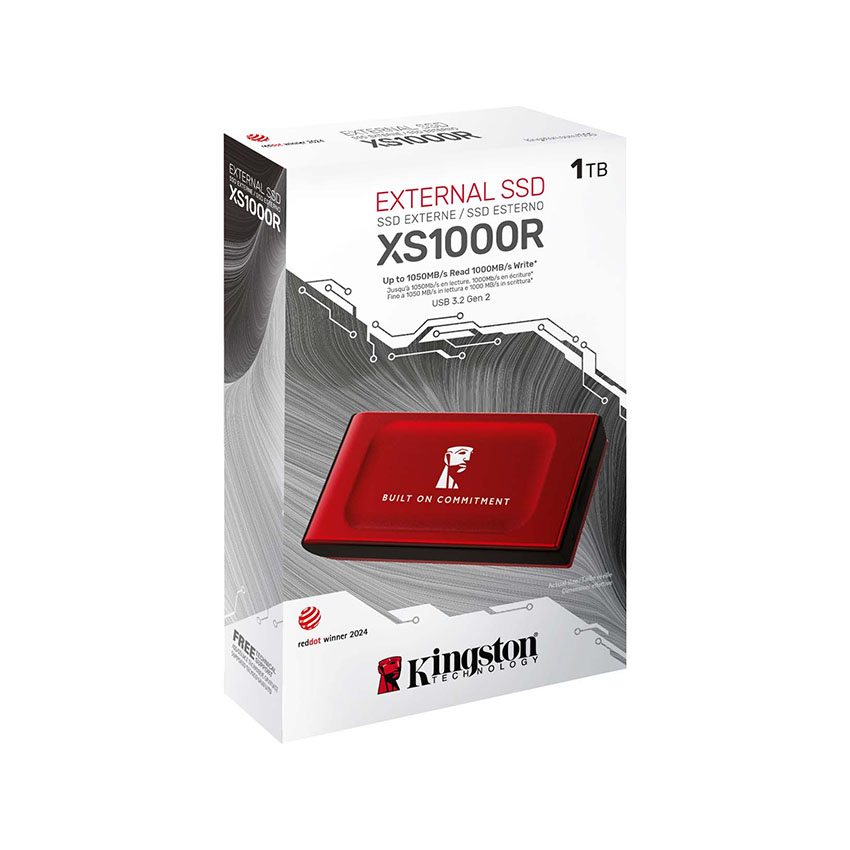 Ảnh minh họa Ổ cứng di động Kingston SSD 1000GB USB 3.2 Gen 2 SXS1000R/1000G Màu Đỏ 1