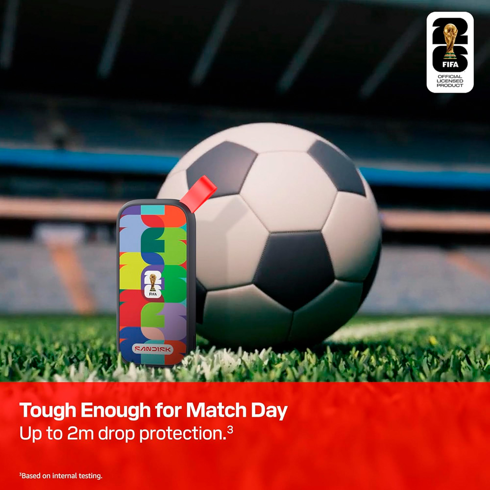 Ảnh minh họa Ổ cứng di động SSD 1TB SanDisk FIFA World Cup 2026 Edition 800MB/s SDSSDE30F-1T00-G25 3
