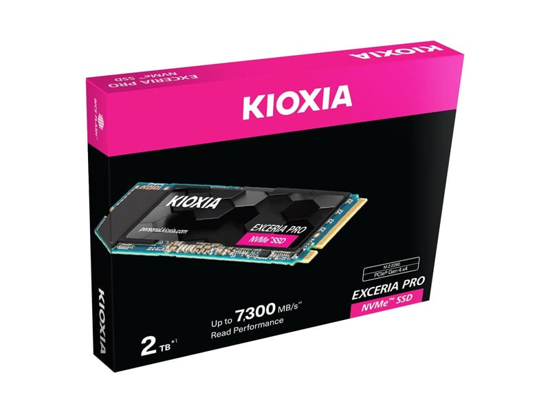 Ảnh minh họa Ổ cứng SSD Kioxia Exceria PRO 2TB NVME PCIe4x4 LSE10Z002TG8 tản (7300-6400MB/s) 2