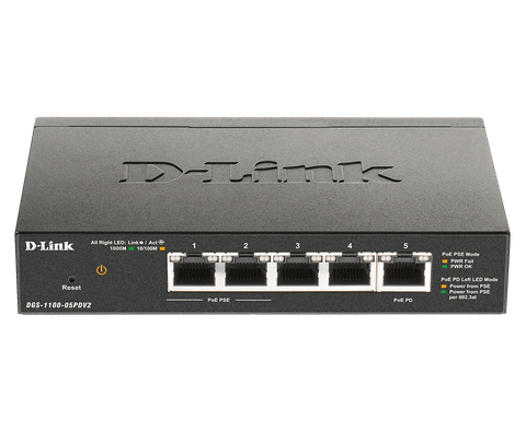 D-link Dgs-1100-05pdv2 – Switch Smart Managed Gigabit Poe 5 Cổng