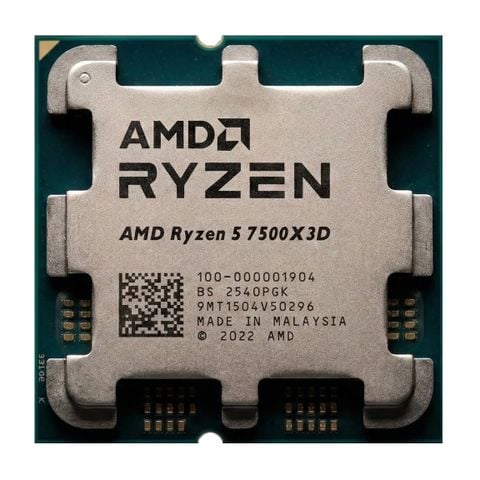 CPU AMD Ryzen 5 7500X3D | AM5, 6 Nhân/12 Luồng, Max 4.5 GHz | No Box