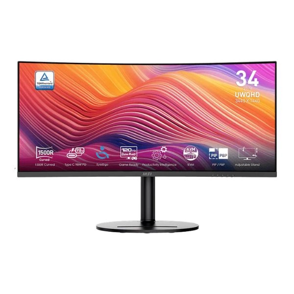 Màn hình LCD MSI Modern MD342CQP (34 inch/ 3440 x 1440/ 300 cd/m2/ 1ms/ 120Hz/ 3W x 2 Speakers/ Curved)