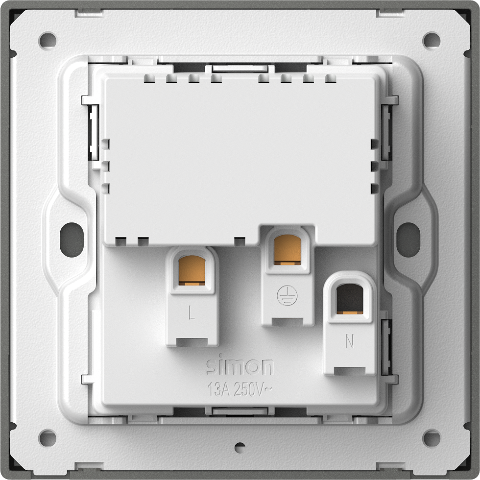 Ảnh minh họa Module ổ cắm 3 chấu đa năng kèm sạc USB và Type C có công tắc màu Trắng Simon M7 66E7253 1