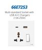 Module ổ cắm 3 chấu đa năng kèm sạc USB và Type C có công tắc màu
