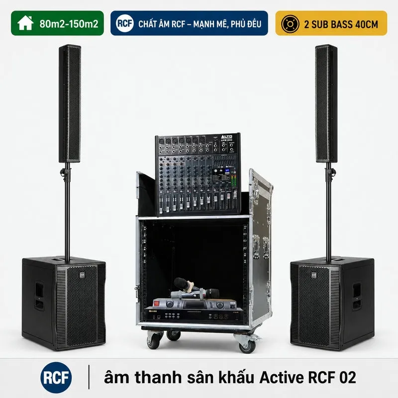 Ảnh minh họa Dàn âm thanh sân khấu Active RCF 02 1
