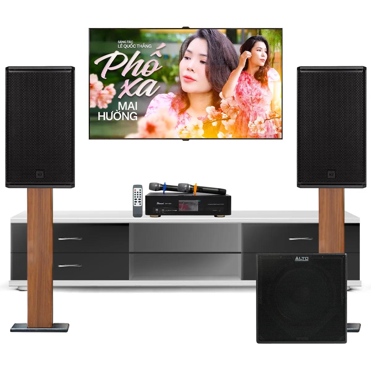Ảnh minh họa Dàn karaoke cao cấp RCF 41 (RCF X-MAX 12, Bksound DKA 8500, Alto TX12S) 2