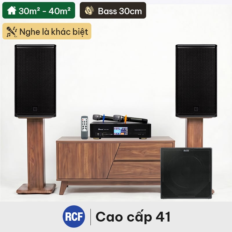 Dàn karaoke cao cấp RCF 41 (RCF X-MAX 12, Bksound DKA 8500, Alto TX12S)