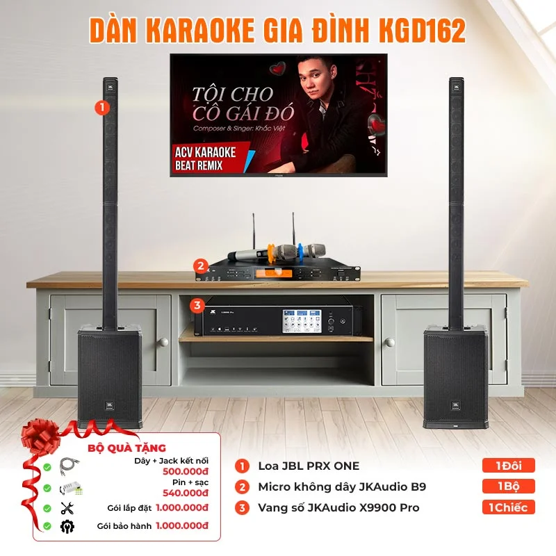 Ảnh minh họa Dàn karaoke gia đình KGD162 (JBL PRX ONE, JKaudio B9, JKaudio X9900 Pro) 1