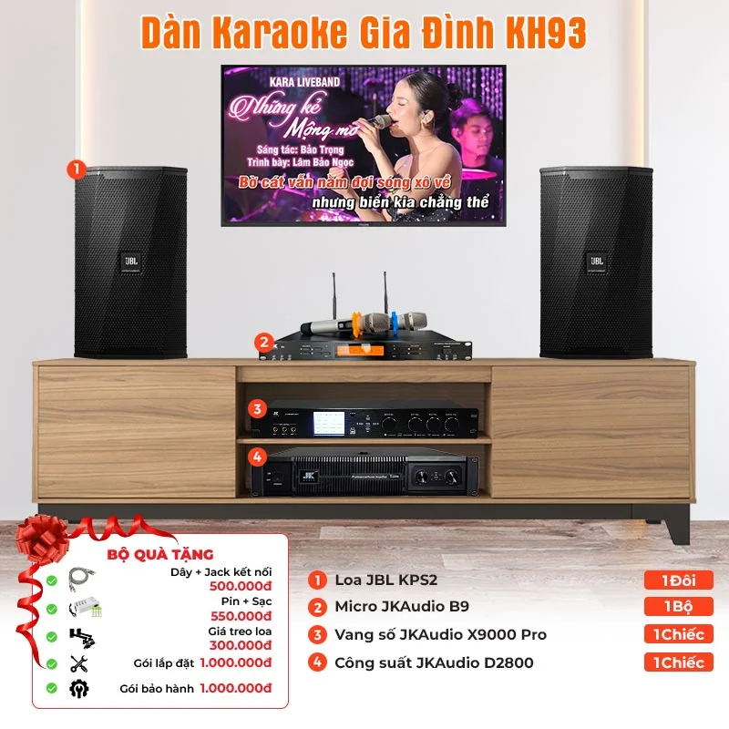 Ảnh minh họa Dàn karaoke gia đình KH93 (JBL KPS2, JK Audio D2800, X9000 Pro, B9) 1
