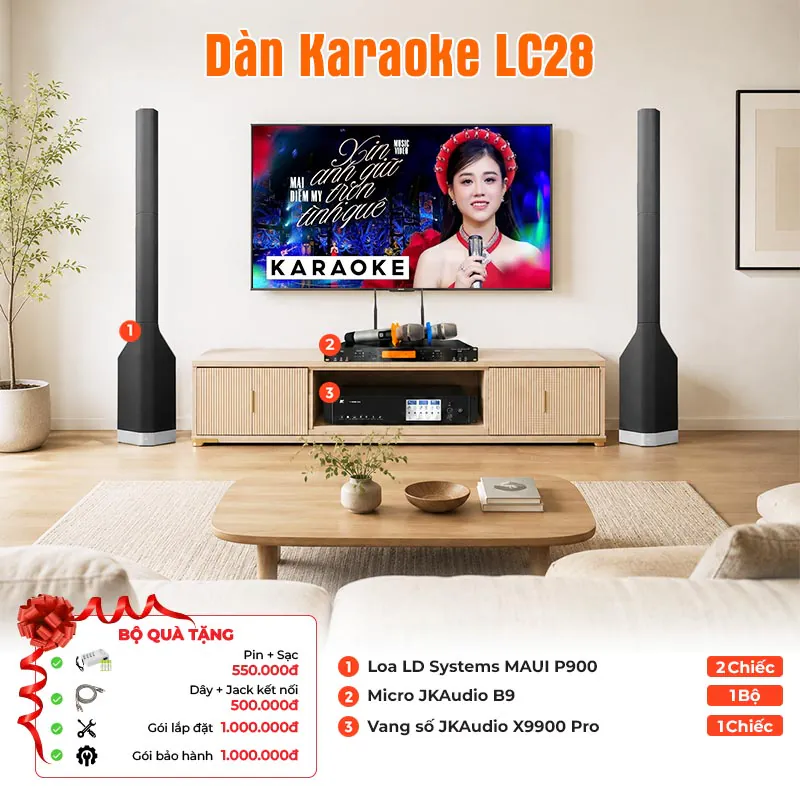 Ảnh minh họa Dàn karaoke gia đình LC28 (LD Systems MAUI P900, JKaudio B9) 2