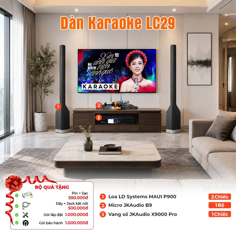 Ảnh minh họa Dàn karaoke gia đình LC29 (LD Systems MAUI P900, JKaudio B9, X9000 Pro) 2