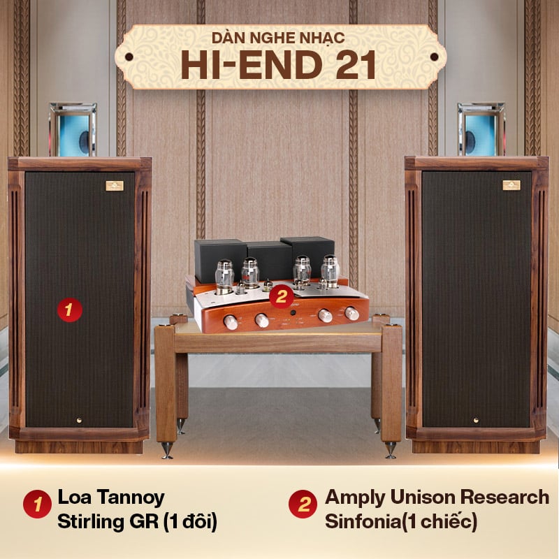 Ảnh minh họa Dàn nghe nhạc Hi-End 21 (Tannoy Stirling GR + Unison Research Sinfonia) 1