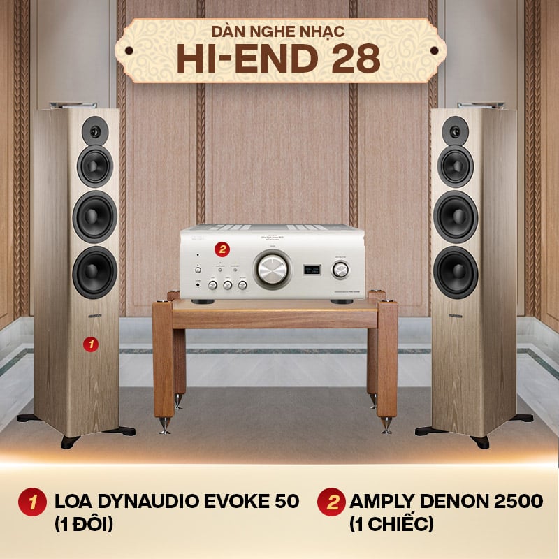 Ảnh minh họa Dàn nghe nhạc Hi-End 28 (Dynaudio Evoke 50 + Denon 2500) 2